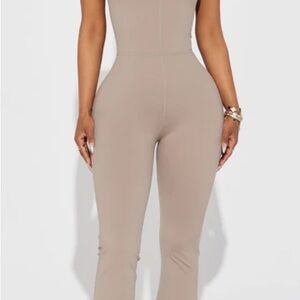 Women's Tan Jumpsuit